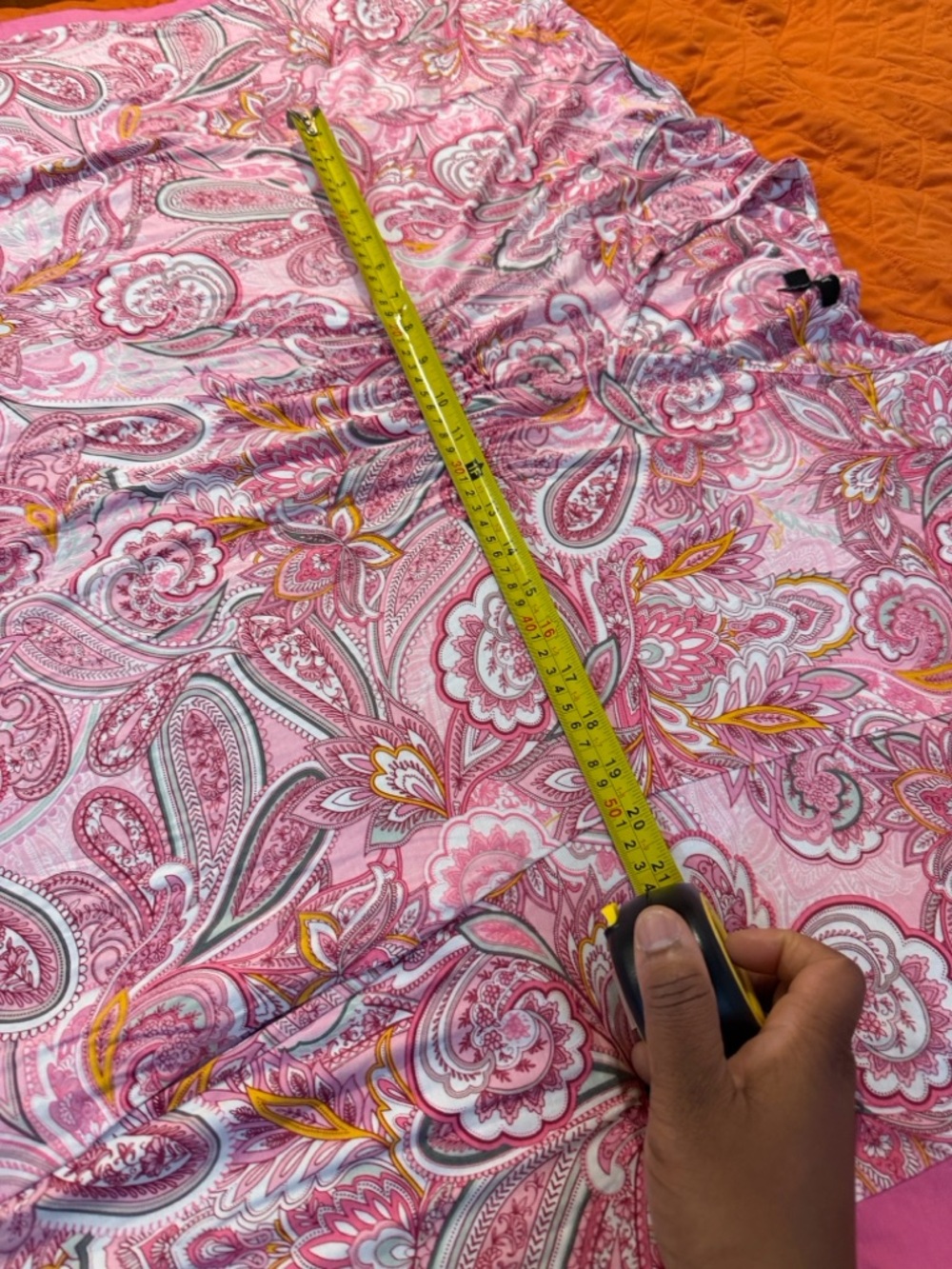 Ellen Tracy Pink Paisley Maxi Caftan Soft & Stretchy with Side Pockets Like New - Picture 14 of 16